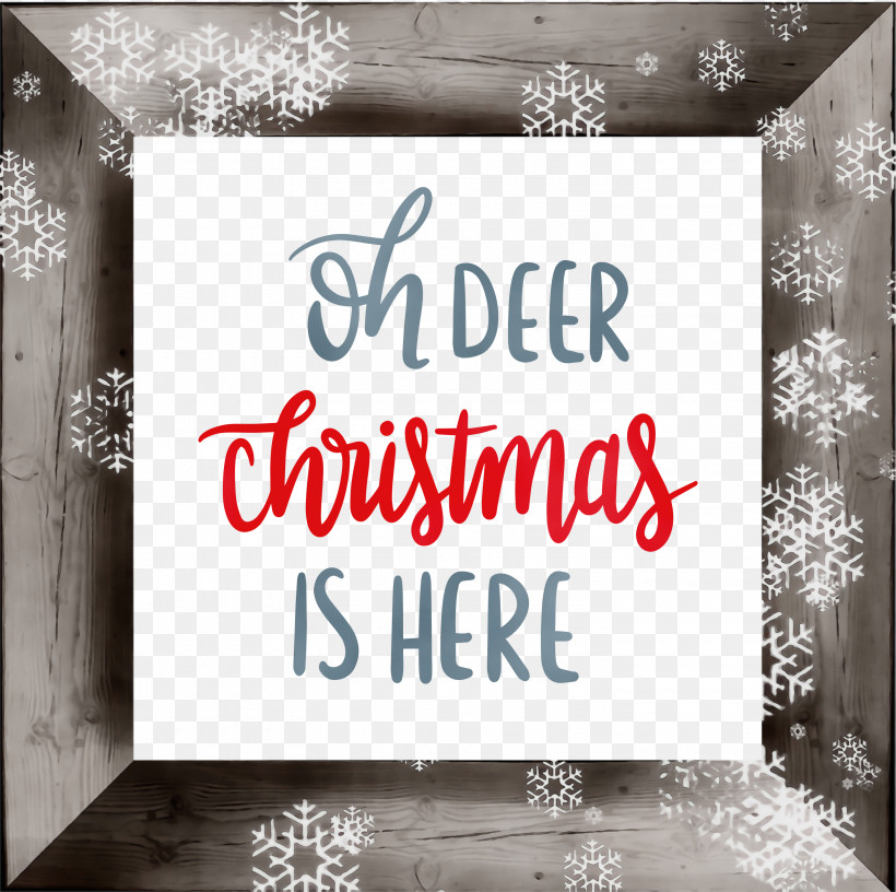 Picture Frame, PNG, 3000x2986px, Christmas, Christmas Day, Deer, Meter, Paint Download Free