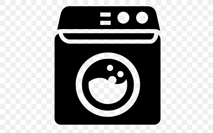 Washing Machines Laundry, PNG, 512x512px, Washing Machines, Black, Black And White, Brand, Clothes Iron Download Free