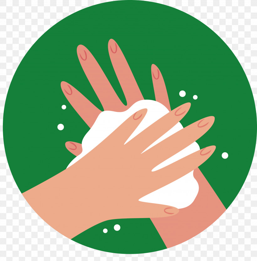 Hand Washing, PNG, 2971x3019px, Hand Washing, Green, Hand, Hand Model, Line Download Free