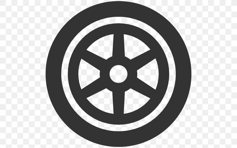 Apple Icon Image Format Wheel, PNG, 512x512px, Car, Alloy Wheel, Bicycle, Bicycle Wheels, Black And White Download Free