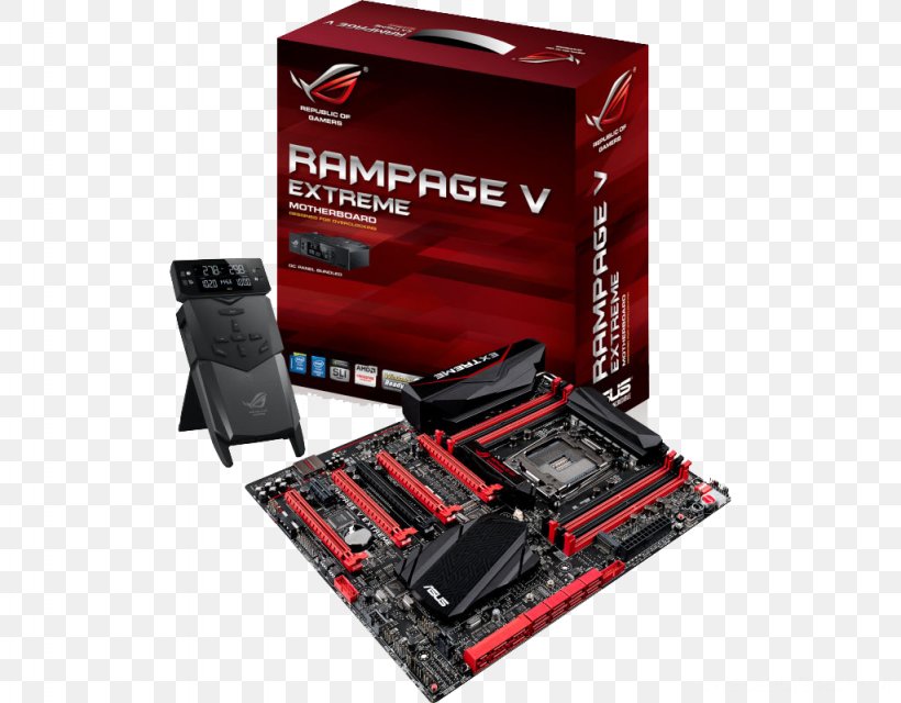 Intel X99 Motherboard RAMPAGE V EXTREME Asus, PNG, 1024x800px, Intel, Asus, Computer Component, Computer Hardware, Electronic Device Download Free