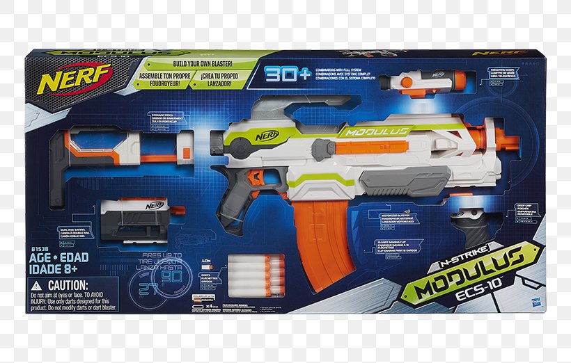 Nerf N-Strike Elite NERF N-Strike Modulus ECS-10 Blaster Toy, PNG, 750x522px, Nerf Nstrike, Game, Gun, Hasbro, Machine Download Free