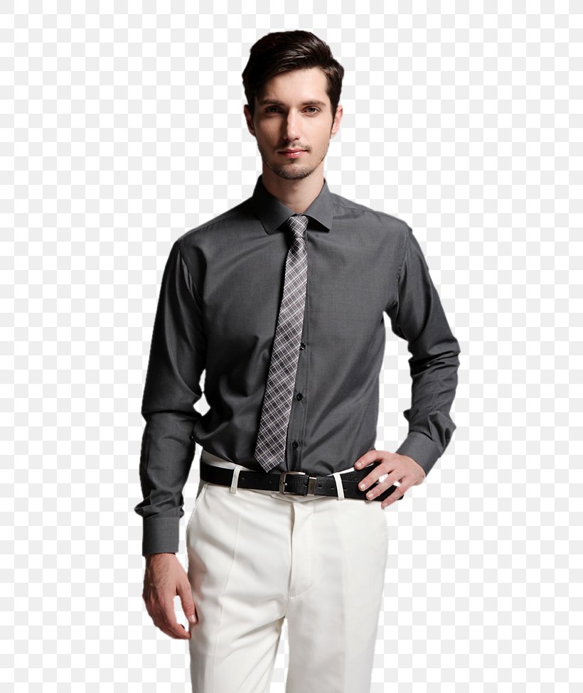Dress Shirt Necktie Collar Clothing, PNG, 650x975px, Dress Shirt, Black ...