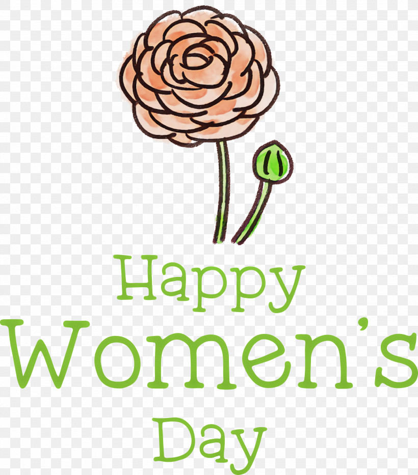 Happy Womens Day Womens Day, PNG, 2635x3000px, Happy Womens Day, Behavior, Cut Flowers, Flower, Line Download Free