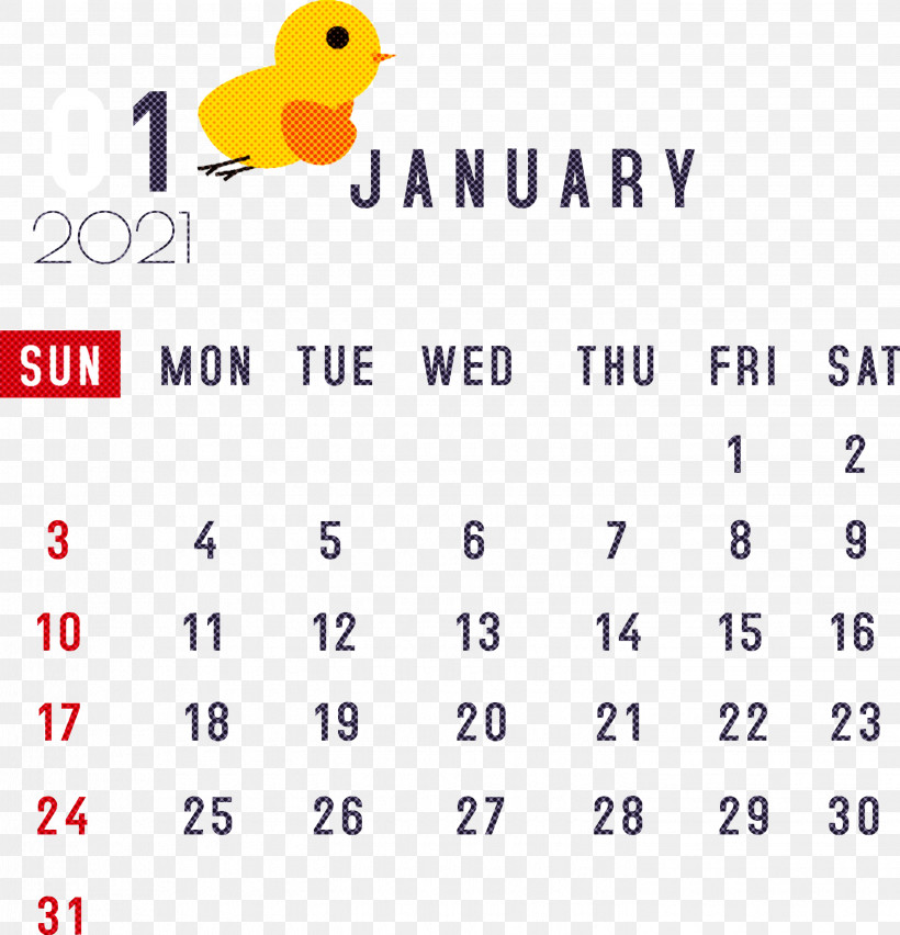 January 2021 Printable Calendar January Calendar, PNG, 2885x2999px, 2021 Calendar, January, Algebra, Beak, Calendar System Download Free
