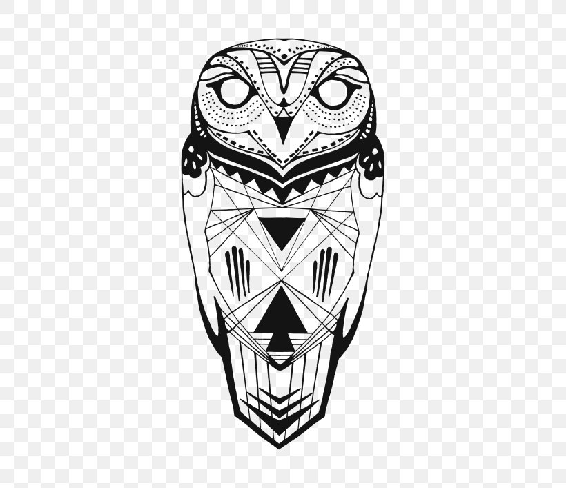 Tattoo Owl Drawing, PNG, 500x707px, Tattoo, Art, Bird, Bird Of Prey, Black And White Download Free