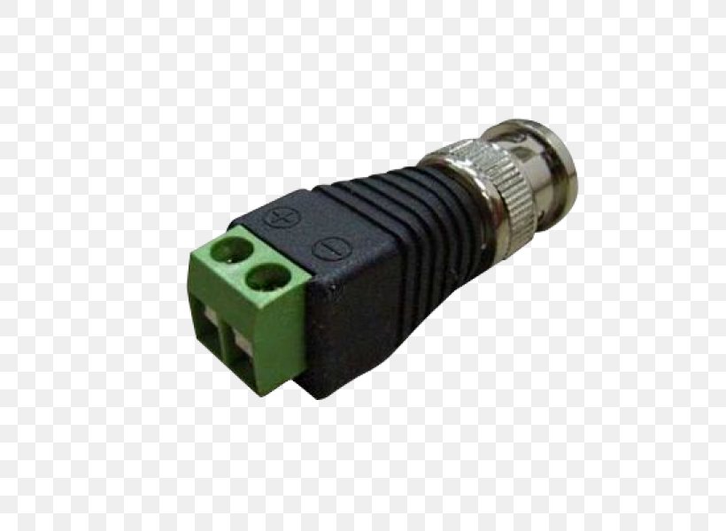 Electrical Connector BNC Connector Closed-circuit Television Balun Screw Terminal, PNG, 600x600px, Electrical Connector, Adapter, Balun, Bewakingscamera, Bnc Connector Download Free