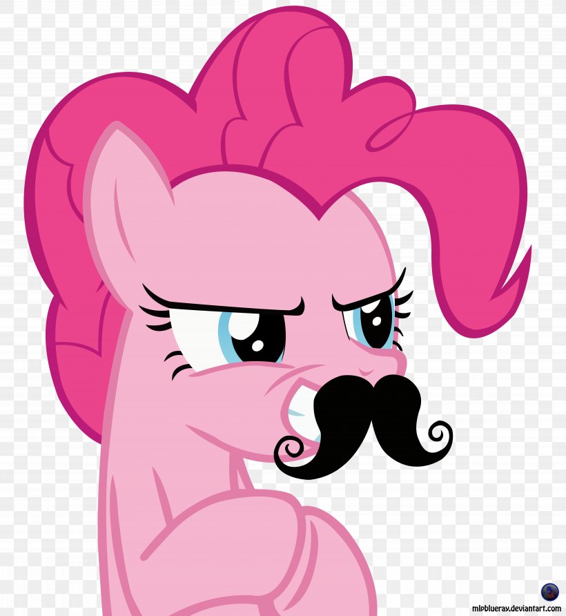 Pinkie Pie Rarity Pony Moustache Rainbow Dash, PNG, 8272x9000px, Watercolor, Cartoon, Flower, Frame, Heart Download Free