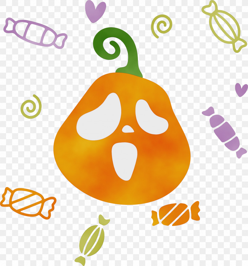 Pumpkin, PNG, 2818x3023px, Happy Halloween, Fruit, Geometry, Infant, Line Download Free