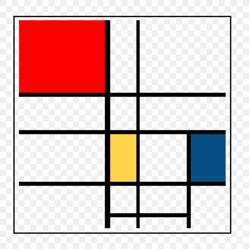 Composition II In Red, Blue, And Yellow De Stijl Painting Painter Artist, PNG, 1200x1200px, De Stijl, Abstract Art, Area, Art, Artist Download Free