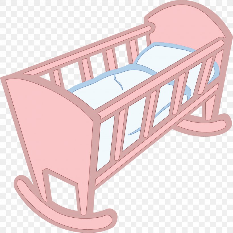 Infant Bed Baby Products Pink Cradle Furniture, PNG, 3000x3000px, Watercolor, Baby Products, Bed, Chair, Cradle Download Free