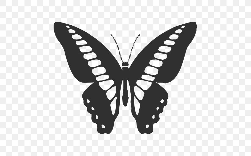 Monarch Butterfly Vector Graphics Illustration Silhouette, PNG, 512x512px, Butterfly, Arthropod, Blackandwhite, Brushfooted Butterfly, Insect Download Free