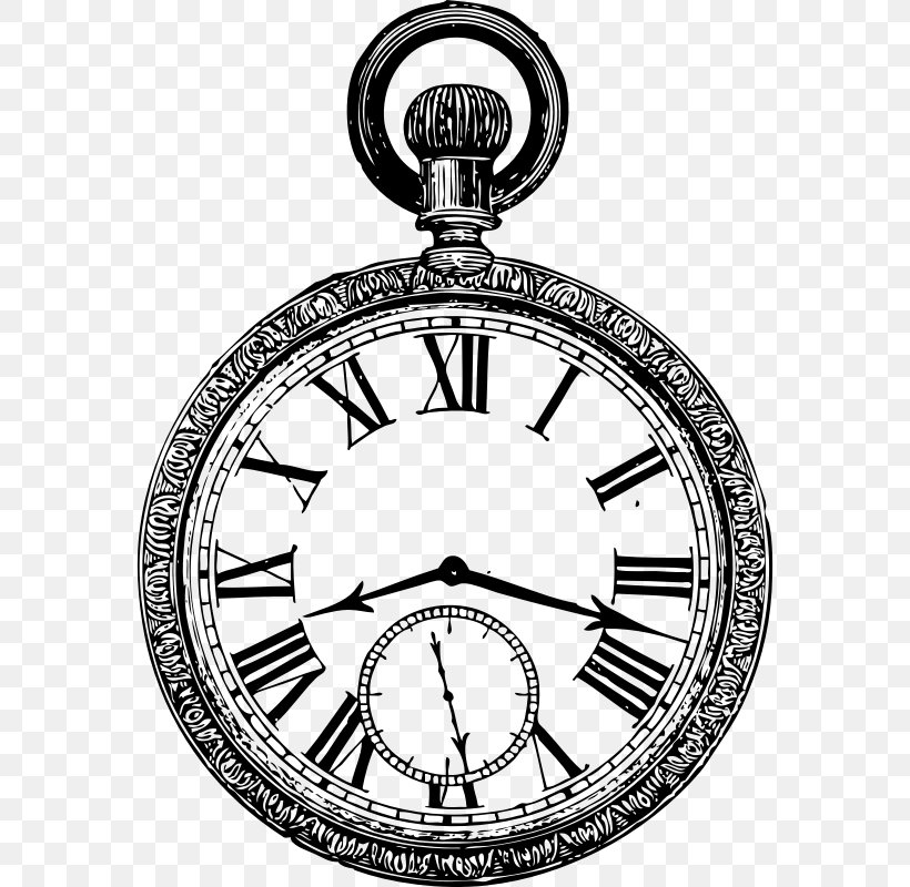 Pocket Watch Drawing Clip Art, PNG, 574x800px, Pocket Watch, Black And White, Body Jewelry, Brand, Chronograph Download Free
