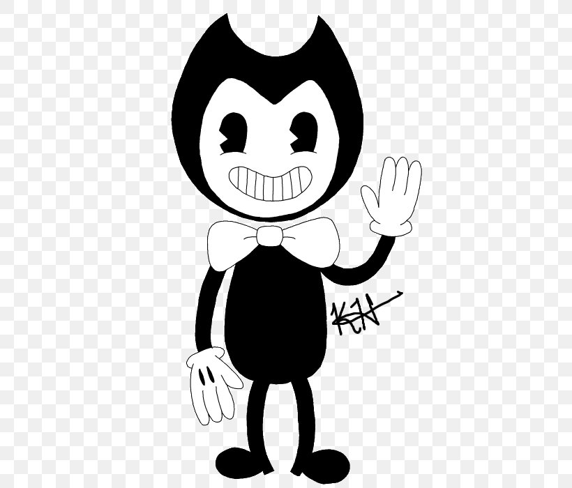 Bendy And The Ink Machine Drawing Image Art, PNG, 500x700px, Bendy And The Ink Machine, Art, Black, Black And White, Cartoon Download Free