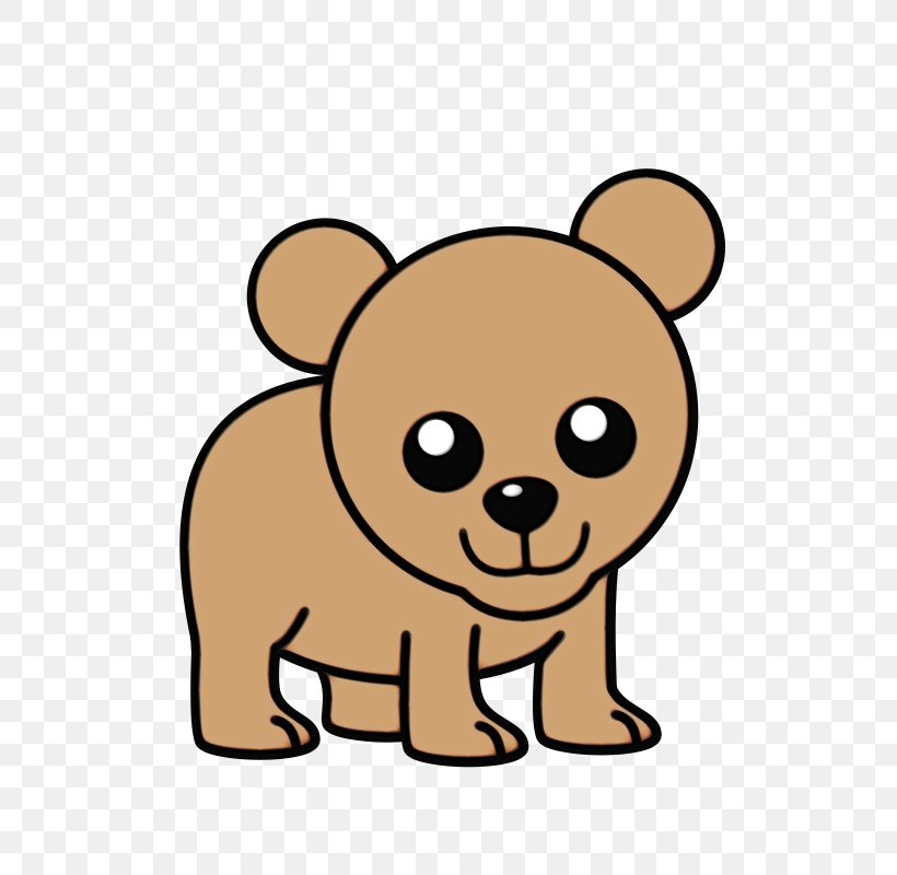 Cartoon Bear Snout Brown Bear Fawn, PNG, 800x800px, Watercolor, Bear, Brown Bear, Cartoon, Fawn Download Free