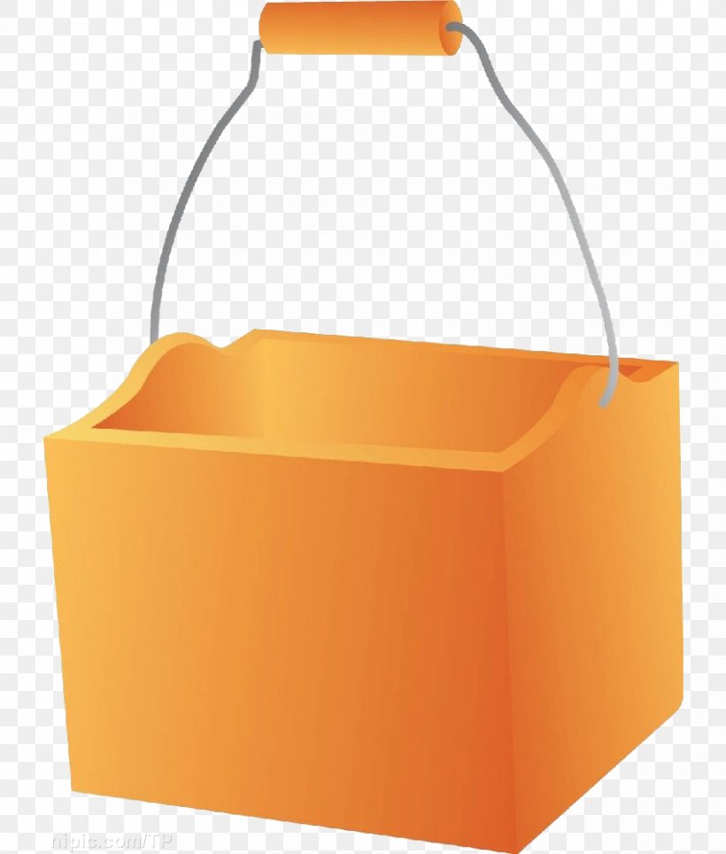 Download Icon, PNG, 850x1000px, Orange, Box, Bucket, Cartoon, Rectangle Download Free