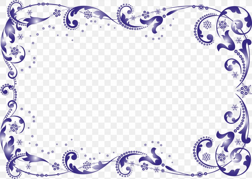 Picture Frames Text Christmas Day Pattern Ornament, PNG, 3648x2601px, Picture Frames, Area, Art, Blue, Border Download Free