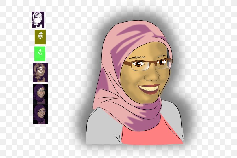 Hijab Muslim Woman Clip Art, PNG, 600x546px, Watercolor, Cartoon, Flower, Frame, Heart Download Free