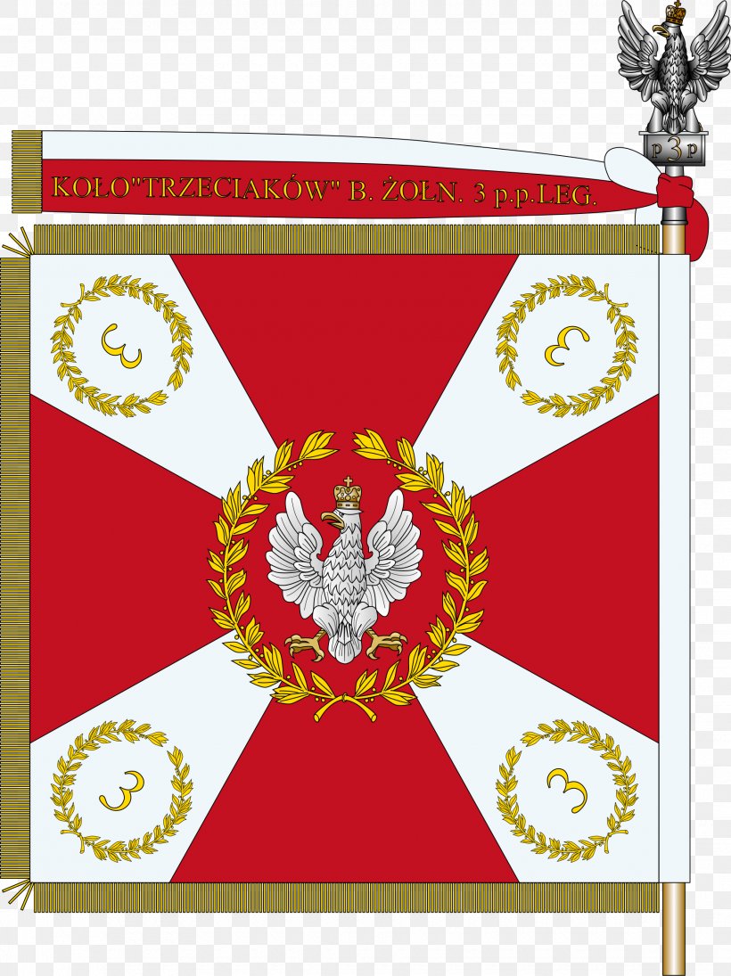 Poland Second Polish Republic 3rd Legions' Infantry Regiment Military Colours, Standards And Guidons, PNG, 1840x2459px, Poland, Area, Banner, Border, Coat Of Arms Download Free