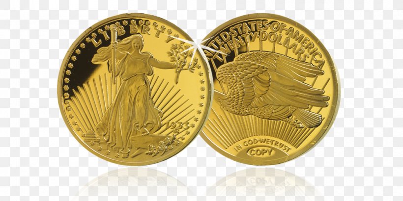 Coin Gold 1933 Double Eagle, PNG, 1000x500px, 1933 Double Eagle, Coin, Augustus Saintgaudens, Brass, Currency Download Free