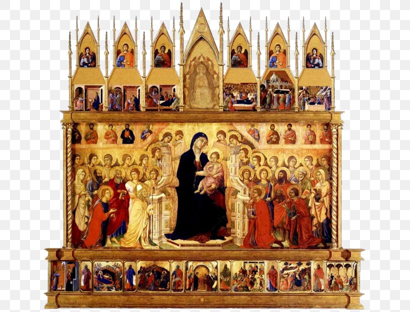 Maestà Annunciation With St. Margaret And St. Ansanus Ognissanti Madonna Siena The Nativity With The Prophets Isaiah And Ezekiel, PNG, 650x624px, Siena, Altar, Altarpiece, Ancient History, Art Download Free