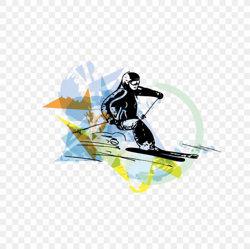 Skiing Sport Watercolor Painting Illustration, PNG, 2362x2362px, Skiing, Athlete, Cartoon, Extreme Sport, Logo Download Free