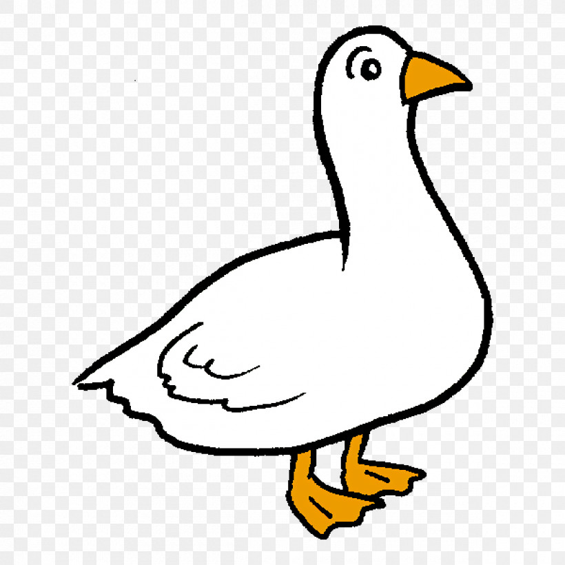 Duck Goose Line Art Cartoon Beak, PNG, 1200x1200px, Duck, Beak, Cartoon, Goose, Line Art Download Free