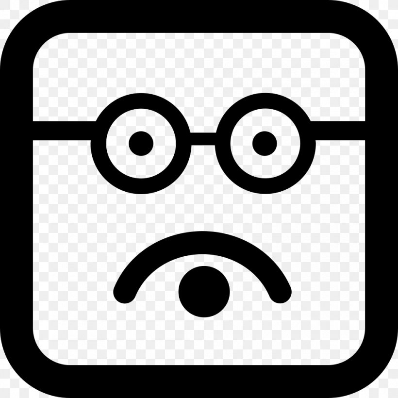Square Emoticon Geometry Smile, PNG, 980x980px, Emoticon, Area, Black And White, Eyewear, Face Download Free