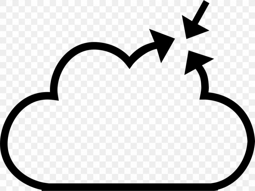 Clip Art Arrow Symbol Cloud Computing, PNG, 980x736px, Symbol, Black, Black And White, Cloud Computing, Computer Download Free