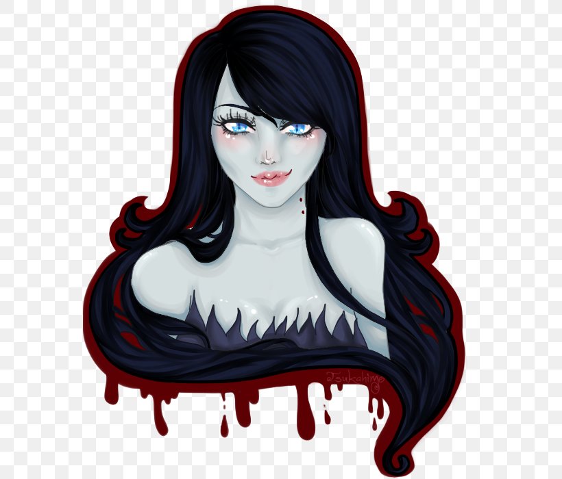 Marceline The Vampire Queen Black Hair Legendary Creature Hair Coloring, PNG, 600x700px, Watercolor, Cartoon, Flower, Frame, Heart Download Free