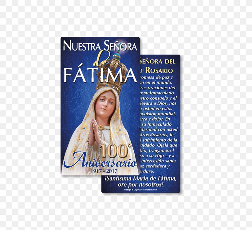 Our Lady Of Fátima Fátima Prayers Holy Card, PNG, 750x750px, Fatima, Anniversary, Blue, Book, Catholicism Download Free