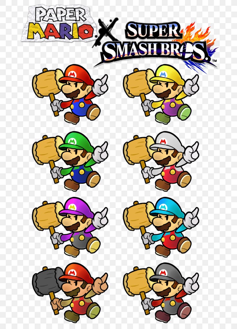 Paper Mario Super Smash Bros. Video Game Mario Series Art, PNG, 701x1139px, Paper Mario, Area, Art, Cartoon, Comics Download Free