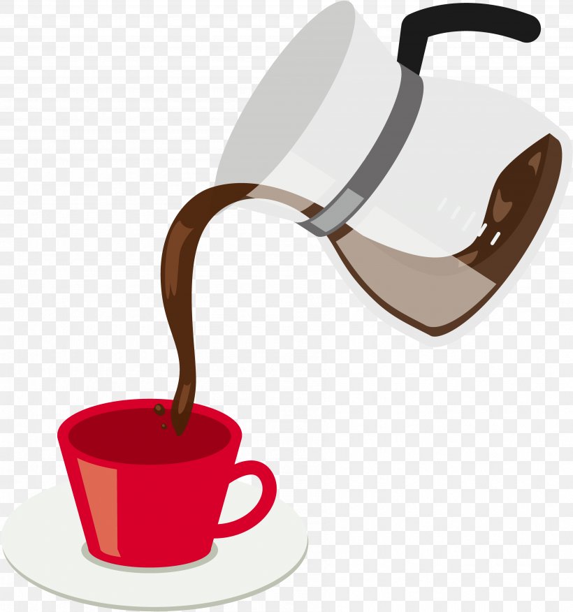Coffee Cup Cafe Kettle Illustration, PNG, 3594x3840px, Coffee, Cafe, Caffeine, Coffee Bean, Coffee Cup Download Free