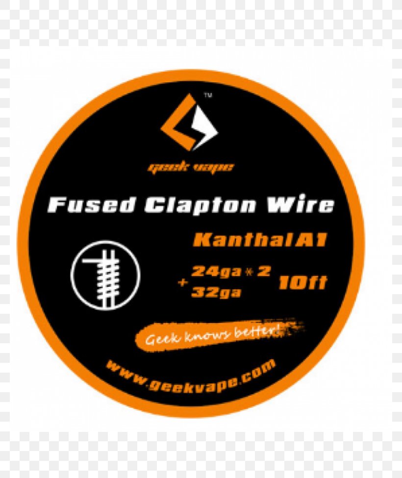Logo Font INeek Geekvape SS Stagger Fused Clapton Wire- SS316L-10ft ((26ga+32ga)2+32ga) Geek Vape SS Clapton Wire, PNG, 780x975px, Logo, Brand, Hardware, Label, Orange Download Free