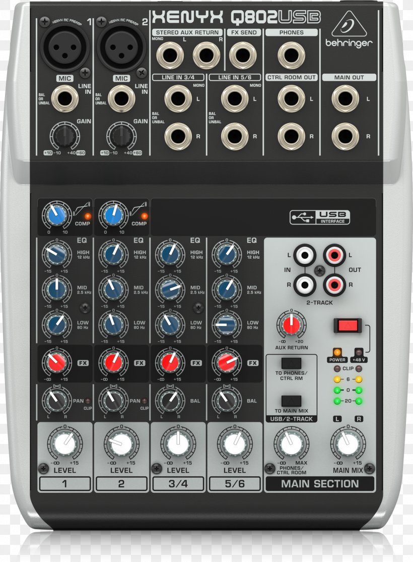 Microphone Behringer Xenyx Q502USB Audio Mixers Behringer Xenyx X1204USB, PNG, 1472x2000px, Microphone, Audio, Audio Equipment, Audio Mixers, Behringer Download Free