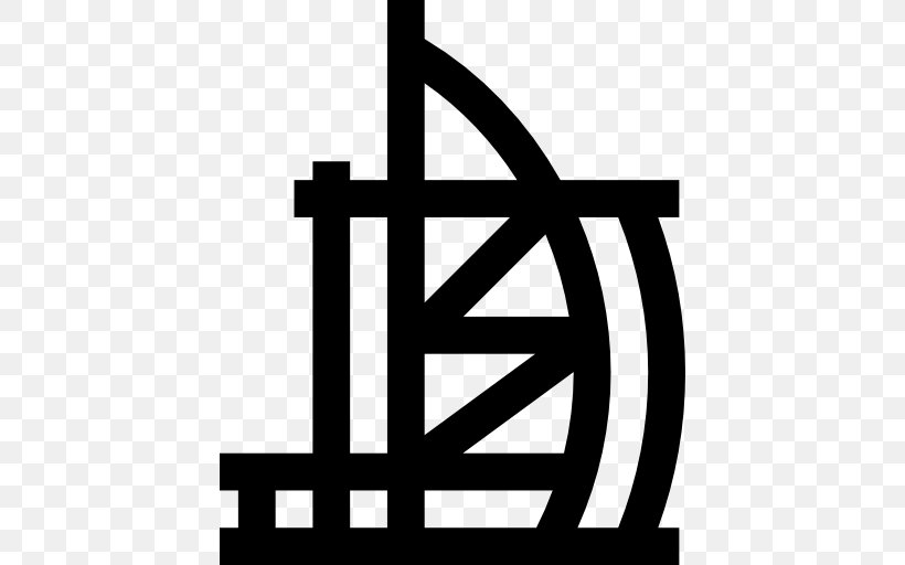 Burj Al Arab Logo Symbol, PNG, 512x512px, Burj Al Arab, Area, Black And White, Brand, Dubai Download Free