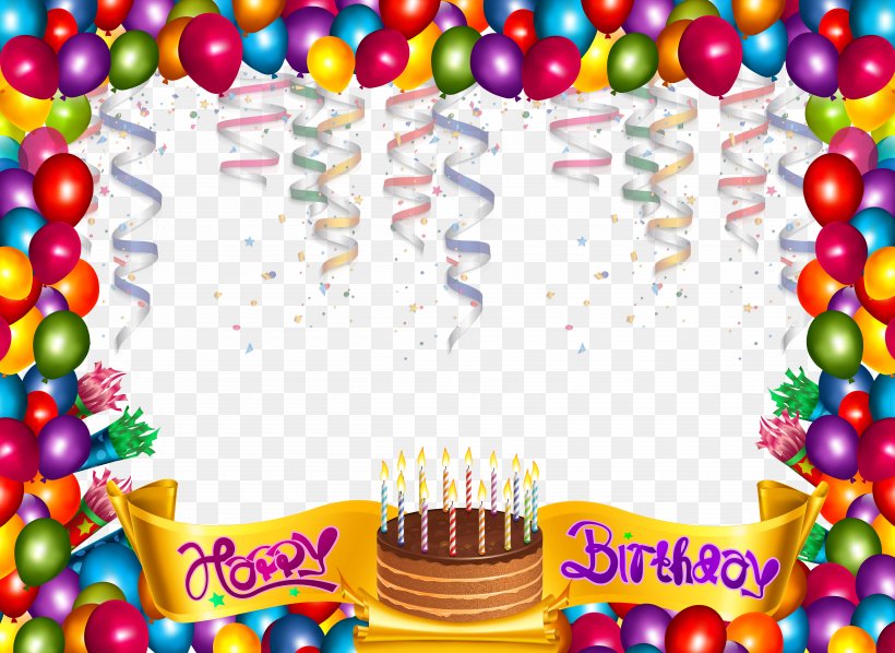 Birthday Cake Picture Frames Greeting & Note Cards Clip Art, PNG, 5000x3648px, Birthday, Balloon, Birthday Cake, Candy, Christmas Download Free