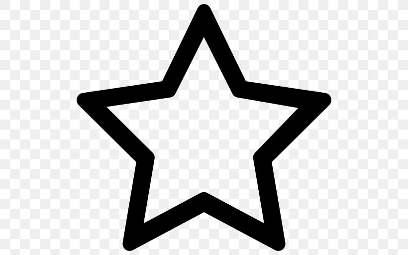 Star, PNG, 512x512px, Star, Area, Black And White, Font Awesome, Icon Design Download Free