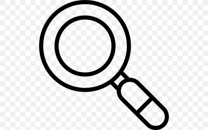 Magnifying Glass Clip Art, PNG, 512x512px, Magnifying Glass, Area, Black And White, Detective, Drawing Download Free