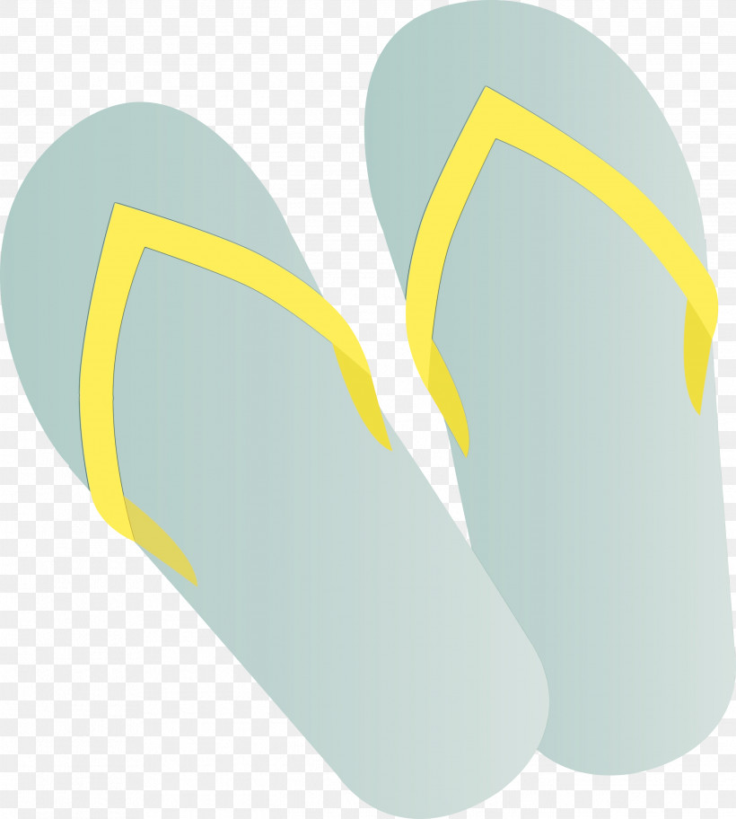 Shoe Flip-flops Yellow Font Line, PNG, 2696x2999px, Travel Elements, Flipflops, Line, Meter, Paint Download Free