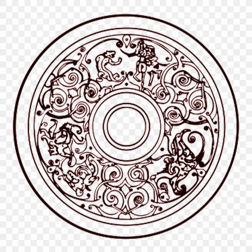 Circle Icon, PNG, 1181x1181px, Line Art, Area, Black And White, Chinoiserie, Drawing Download Free