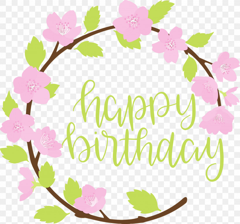 Floral Design, PNG, 3000x2806px, Birthday, Biology, Cherry, Cherry Blossom, Floral Design Download Free
