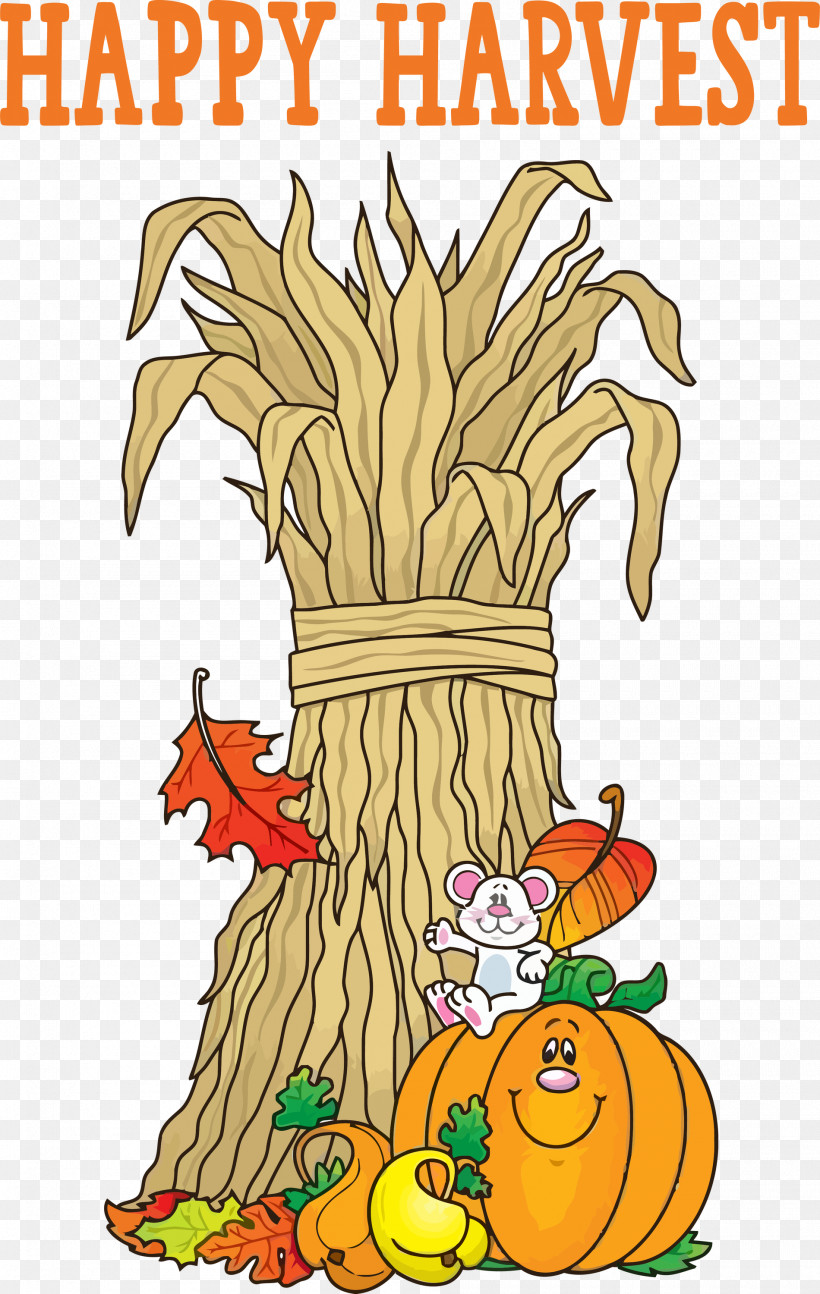 Happy Harvest Autumn Thanksgiving, PNG, 1900x3000px, Happy Harvest, Autumn, Board, Cartoon, Color Download Free
