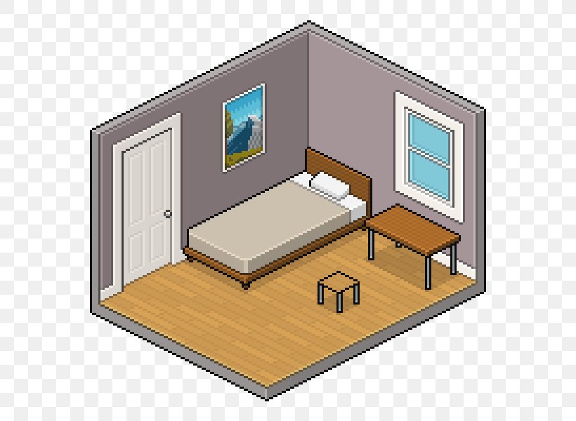 Pixel Art Bedroom Interior Design Services, PNG, 700x600px, Pixel Art, Architecture, Art, Bedroom, Contemporary Art Download Free