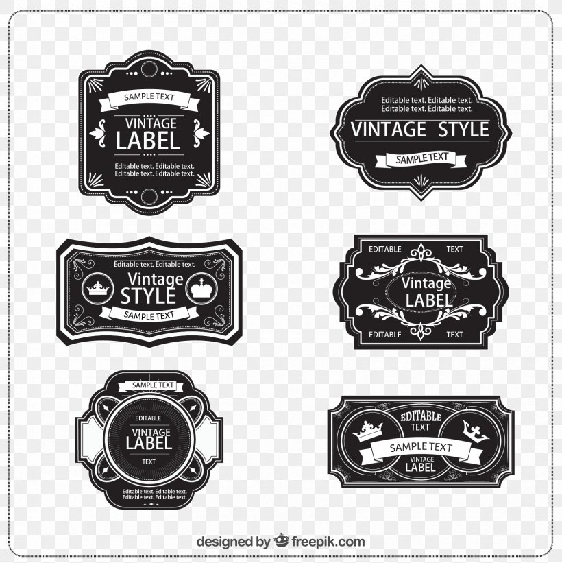 Vintage Clothing Label Etiquette, PNG, 1664x1667px, Label, Black And White, Brand, Designer, Emblem Download Free