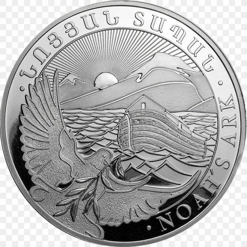 Armenia Noah's Ark Silver Coins Bullion, PNG, 900x900px, Armenia, Apmex, Armenian Dram, Black And White, Bullion Download Free