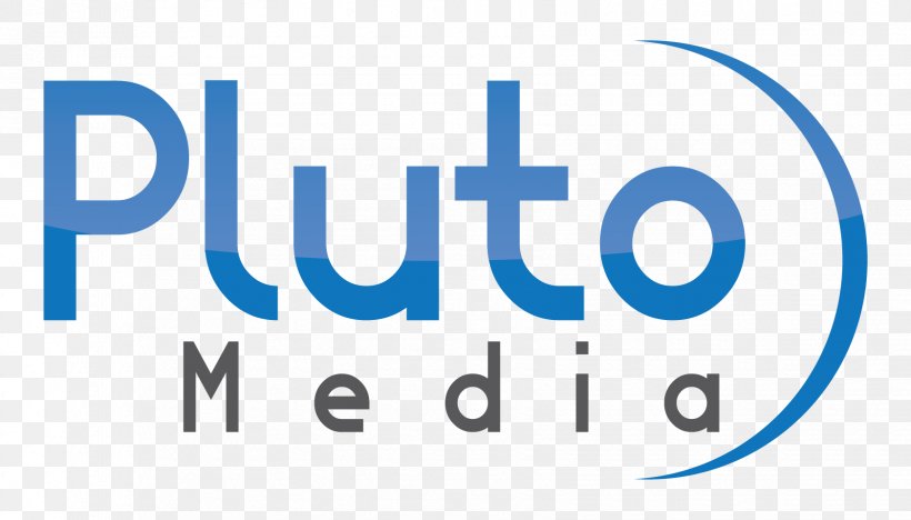 Pluto Media Logo Brand Marketing Trademark, PNG, 1682x962px, Logo, Area, Bensheim, Blue, Brand Download Free