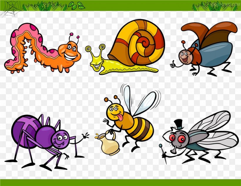 Insect Cartoon Illustration, PNG, 951x734px, Insect, Art, Artwork, Butterfly, Cartoon Download Free