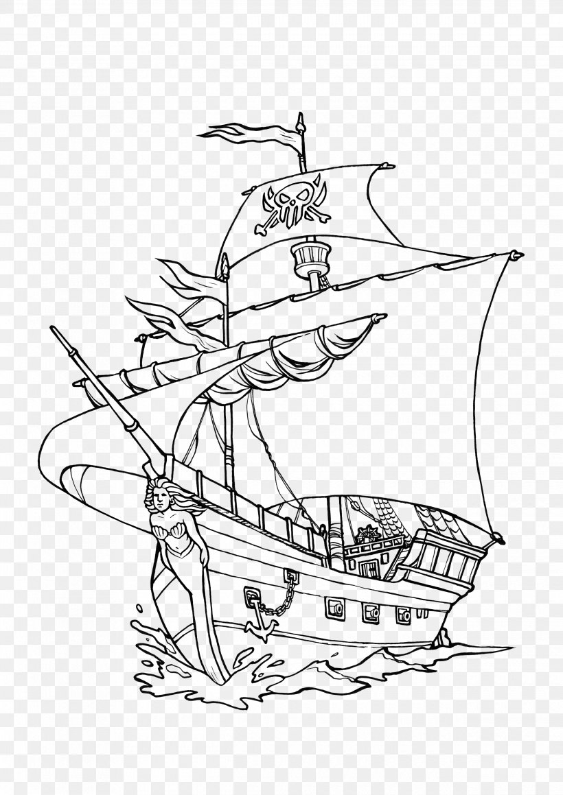 Piracy Ausmalbild Coloring Book Privateer Line Art, PNG, 2480x3508px, Piracy, Art, Artwork, Ausmalbild, Black And White Download Free