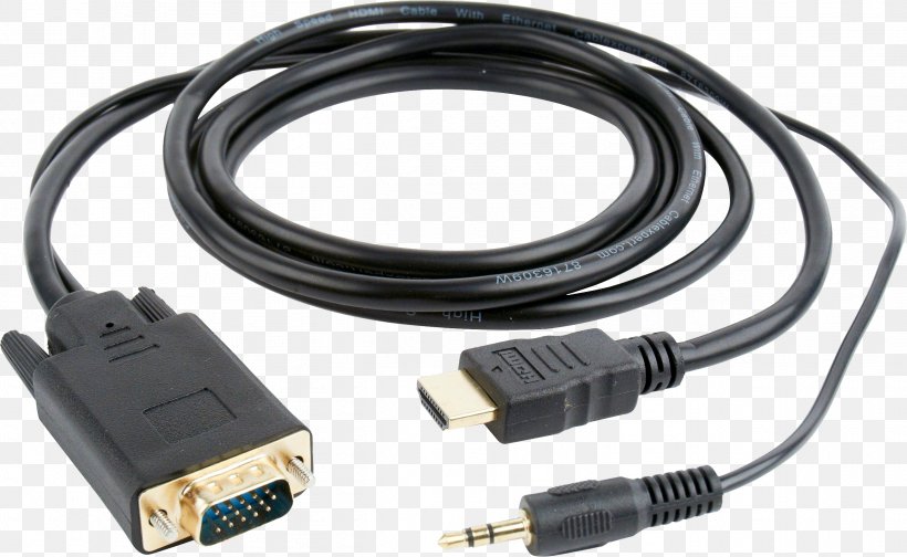 VGA Connector HDMI Adapter Electrical Cable Computer Port, PNG, 2526x1554px, Vga Connector, Adapter, Cable, Coaxial Cable, Computer Monitors Download Free